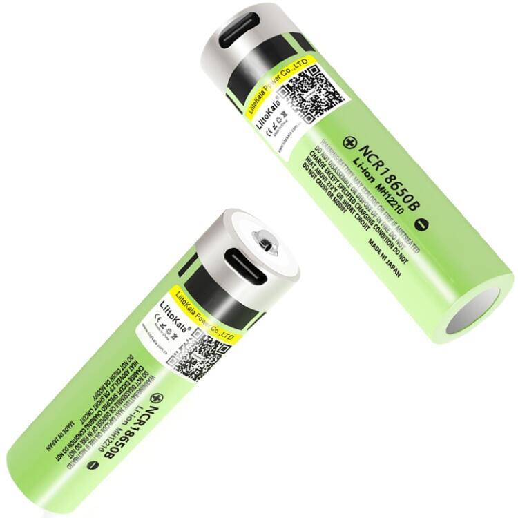 Акумулятор 18650 LiitoKala, USB-34B, 3400mAh, 3.7 li-ion battery, 1 pcs  вбуд. USB для зар. Type-С (Lii-USB-34B)