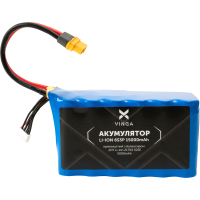 Акумуляторний блок Vinga Li-Ion 6S3P 15000mAh коробка 10 шт (JHY Li-Ion 21700 5000mAh) (V6S3P-10PCS-