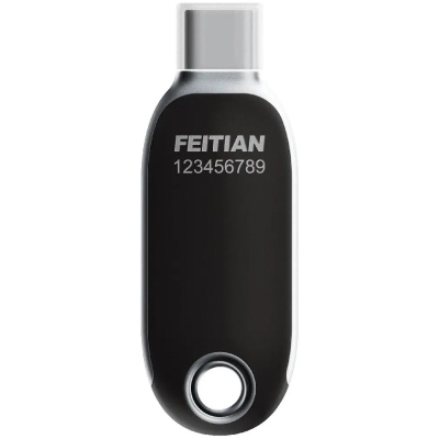 Апаратний ключ безпеки Feitian FIDO FT-K40+, USB Type C, NFC, K40 Plus-NFC (FT-K40+)