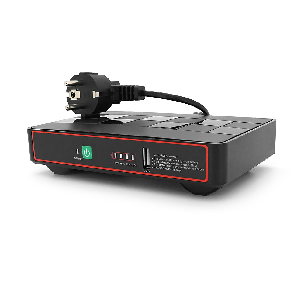 ДБЖ Green Wave Ecoputer-P60W для роутерів/комутаторів/PON/POE 12V/USB-2A (12000MAh) Black BOX Q20 (1846901)