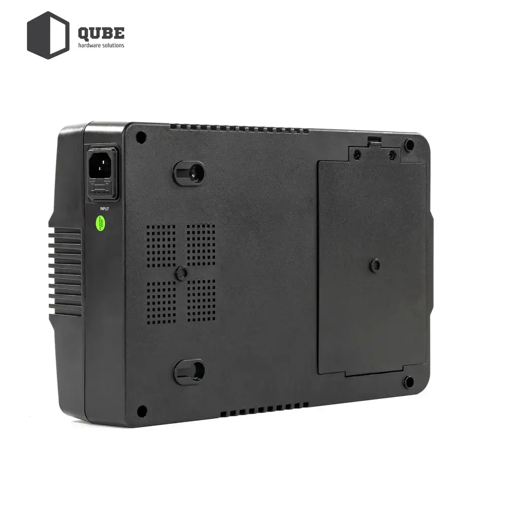 ДБЖ (UPS) лінійно - інтерактивний Qube AIO 650, 650VA/360W, LCD, 6 x Schuko, RJ-45, USB (QBAIO650) (1557603)