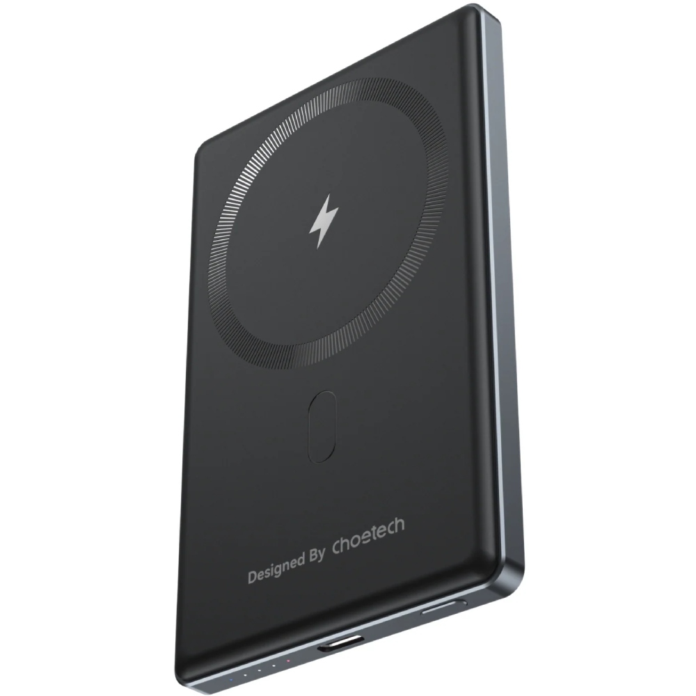 УМБ Choetech Magnetic Wireless 5000mAh 20W PD Qi-15W  USB-C In/Out, тонкий, чорний (B738-CCBK)