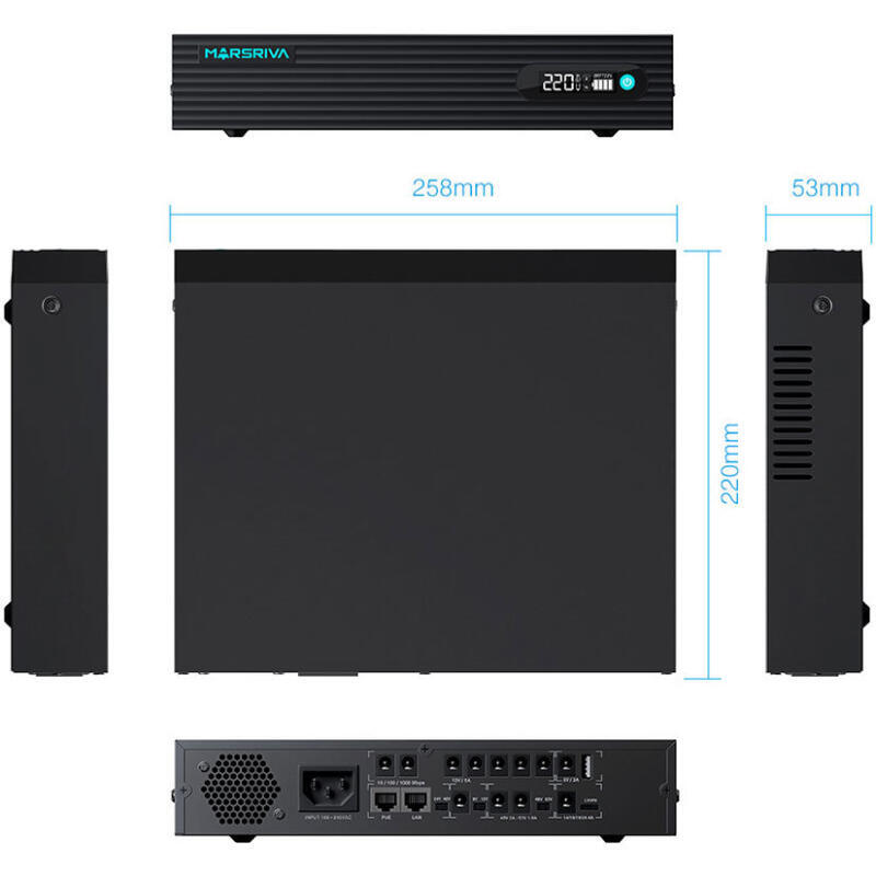ДБЖ Marsriva DC UPS KP9 Pro 240VAC 12xDC+PoE24VGigabit1A+USB, 14V/16V/19V/24V/48V/53V 100W 24000mAh (KP9 Pro_MARSRIVA) (1830788)