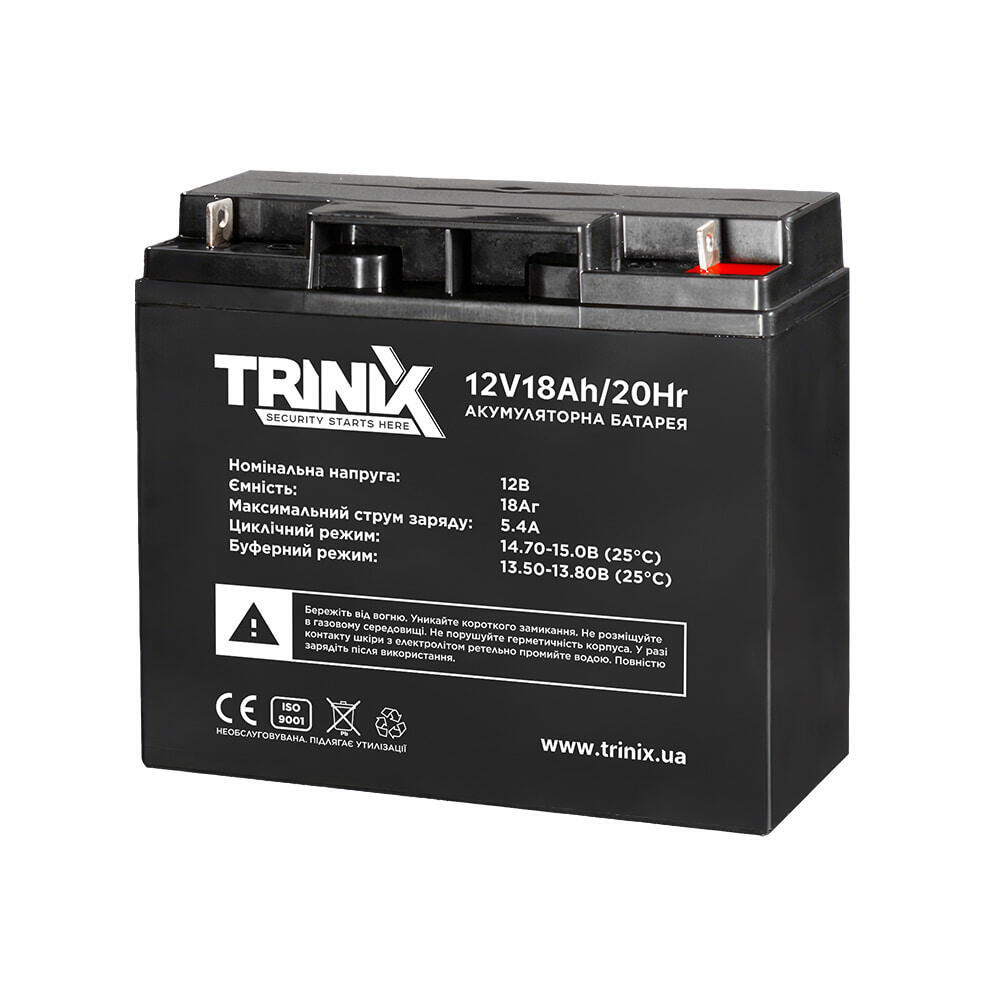 Trinix 12V18Ah/20Hr AGM Акумуляторна батарея 12В 18Аг свинцево-кислотна (1573011)