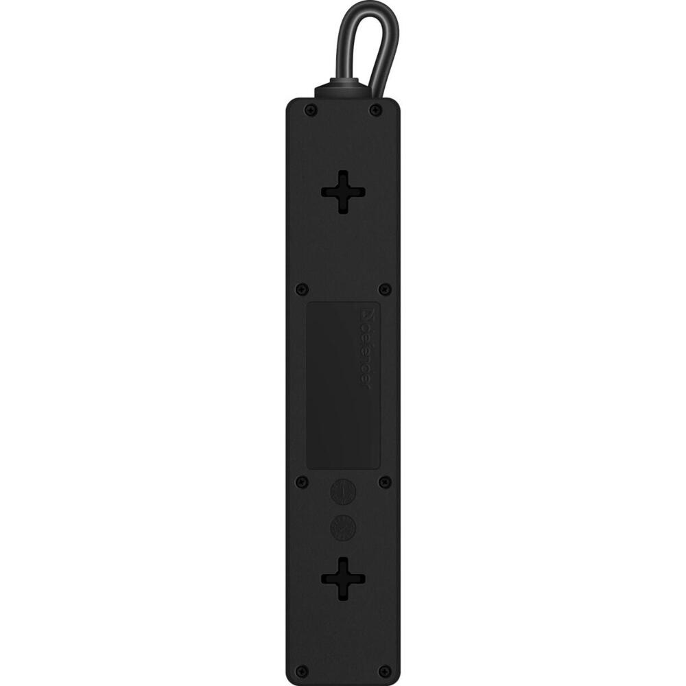 Power filtr 1,8м Defender ES, чорний , 5 розеток, з вимикачем (994840) (1614906)