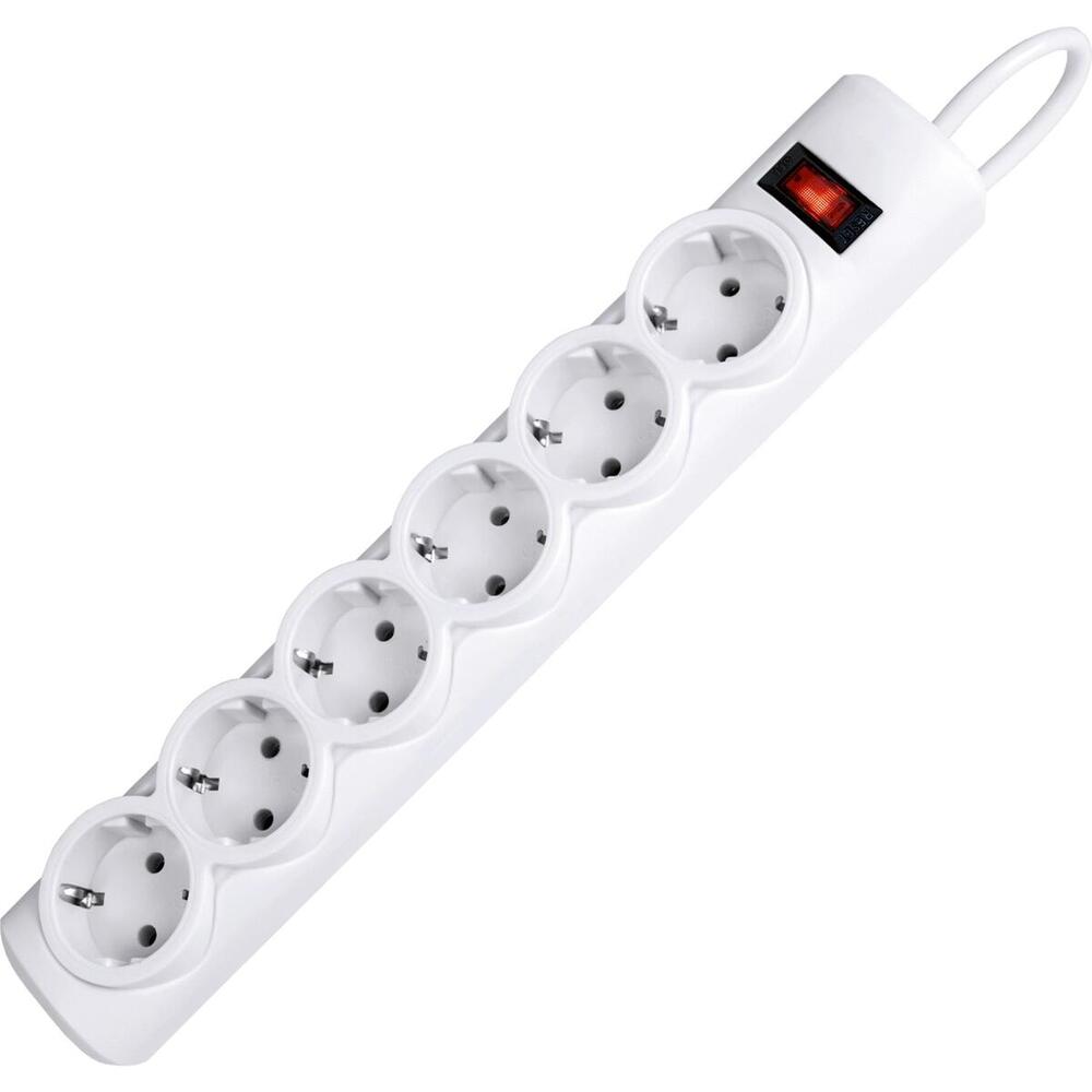 Power filtr 3,0м Defender DFS 153, 6 розеток, білий (994900) (1666310)