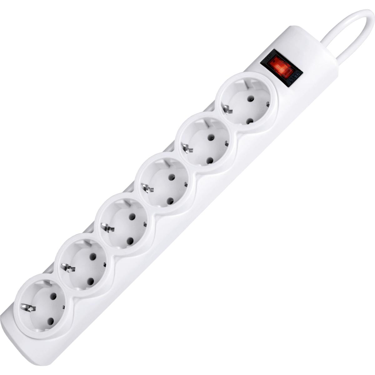 Power filtr 1.8м Defender DFS151, 6 розеток, білий (994890)