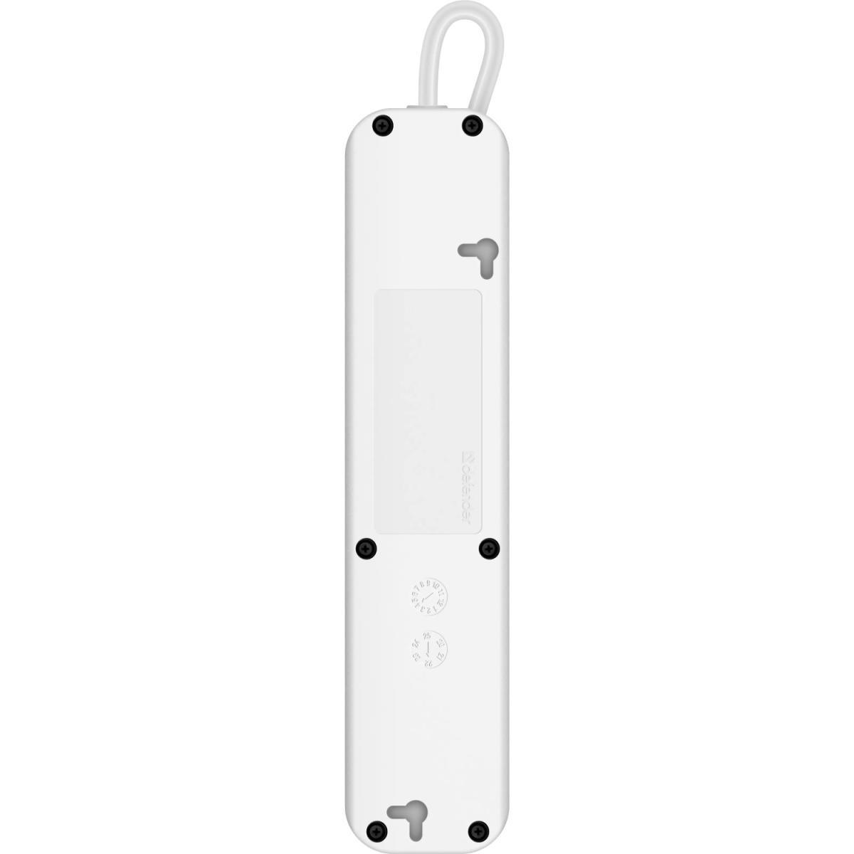 Power filtr 1.8м Defender S418, 4 розетки, з вимикачем, заземленням (992370)