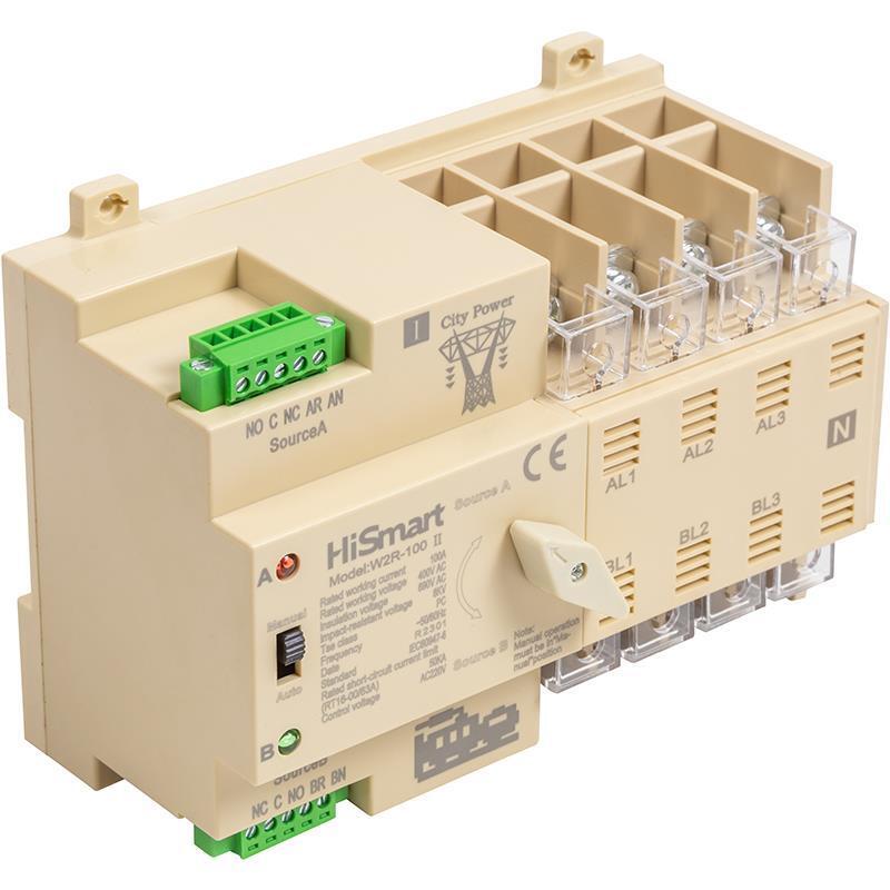Автоматичний вимикач HiSmart W2R-4P 220V 100A (HS082505)