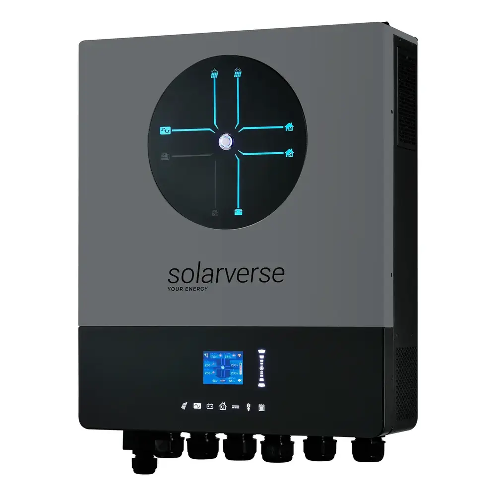 Автономний інвертор Solarverse Ampere Double 8kW 48V 1 MPPT Wi-Fi 220V Однофазний (SV8048AD)