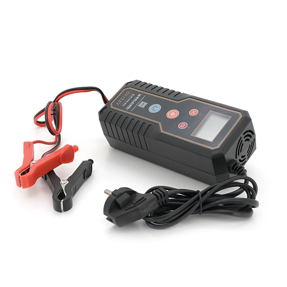 Автоматичне ЗУ для акумулятора 6V/12V (0-15Ah) (MF, WET, AGM, GEL), BLM-B02, 100-240V, Струм заряду 6V/(2-7,5Ah), 12V/(8-15Ah), LCD, крокодили в комплекті (1588838)