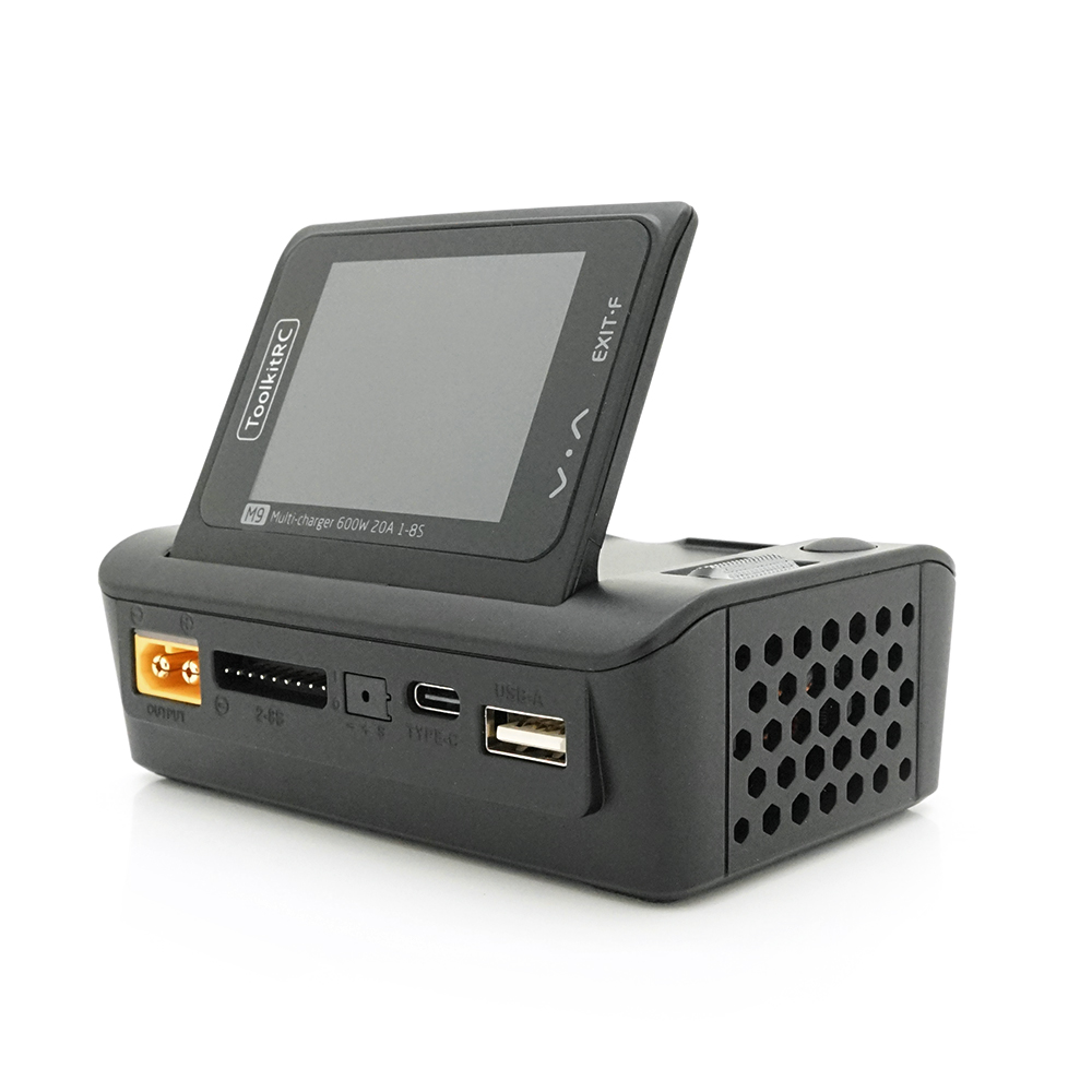 Зарядний пристрій ToolkitRC M9 600Вт тип АКБ LiPo LiHv Li-ion NiMh LiFe Pb USB iнтерфейс XT60 вхiд 7-35В вес 235г без БЖ (1786042)