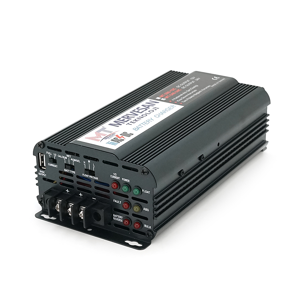 Зарядний пристрій Mervesan MT-340-24C для акумулятора 24V-6A/12A, клемні дроти, Q12 (1589192)
