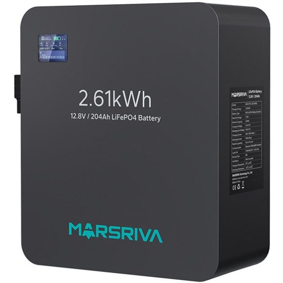 Батарея LiFePo4 Marsriva 12.8V 204Ah 2.61kWh (MR-LFP12-200-WMD)