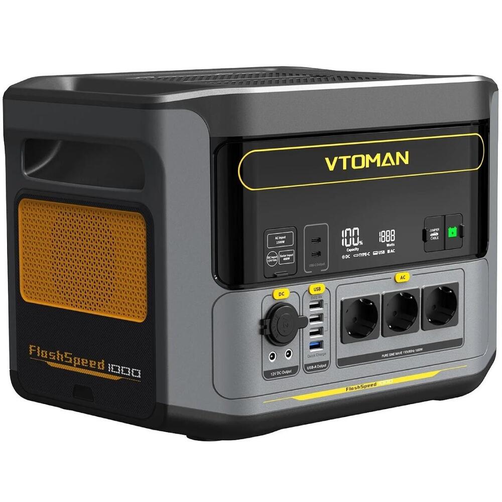 Зарядна станція Vtoman FlashSpeed 1000 PB-85 (828 Вт/г) 1000W AC,MPPT,UPS,LiFePo4 (FlashSpeed 1000) (1746456)