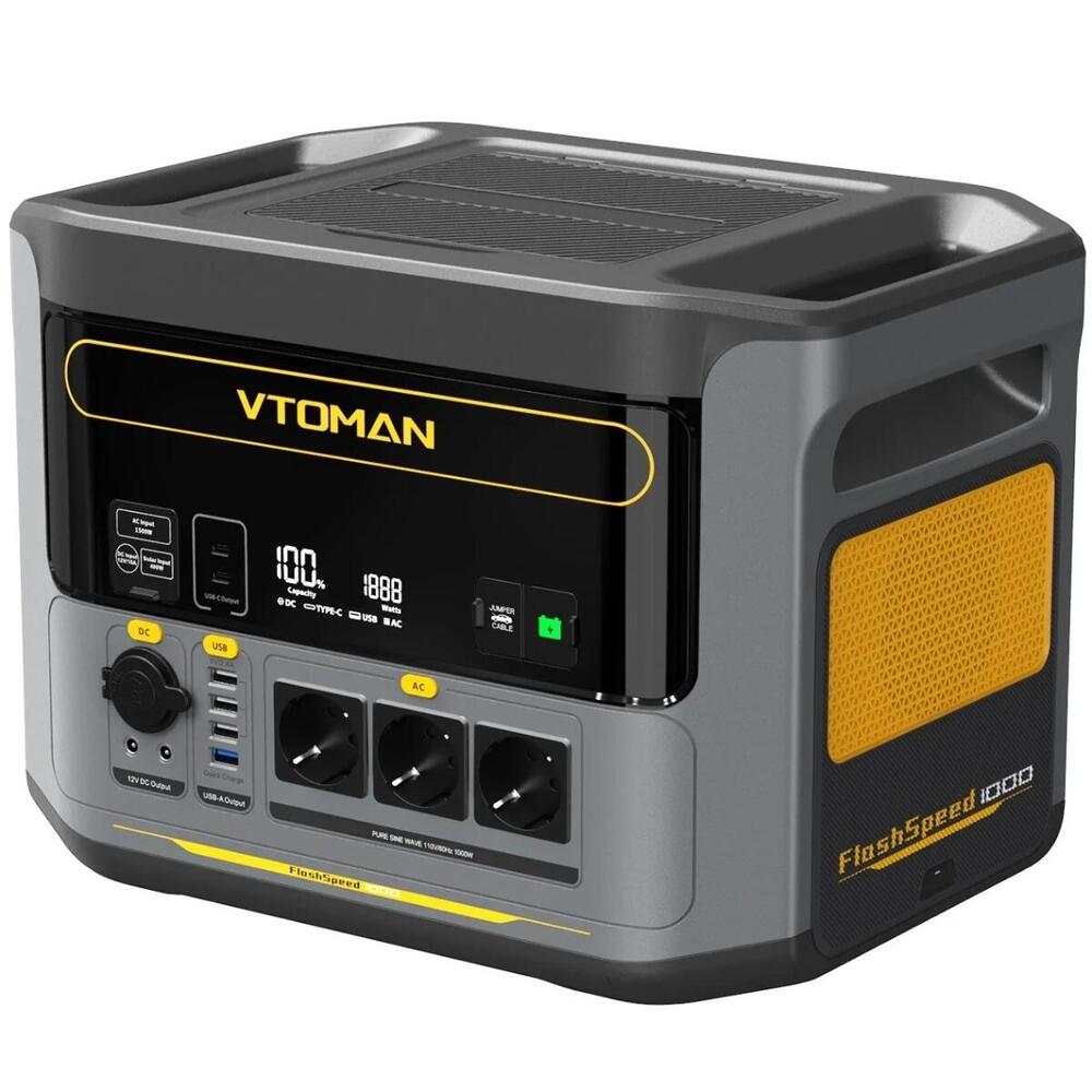 Зарядна станція Vtoman FlashSpeed 1000 PB-85 (828 Вт/г) 1000W AC,MPPT,UPS,LiFePo4 (FlashSpeed 1000) (1746456)