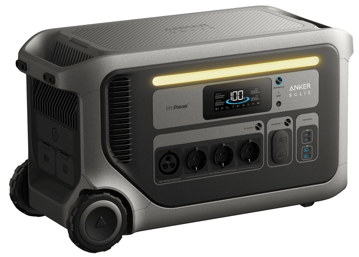 Зарядна станція ANKER SOLIX F3000 - 3072Wh/AC 3600W/100W 2xPD/2xUSB/2xCar/MPPT