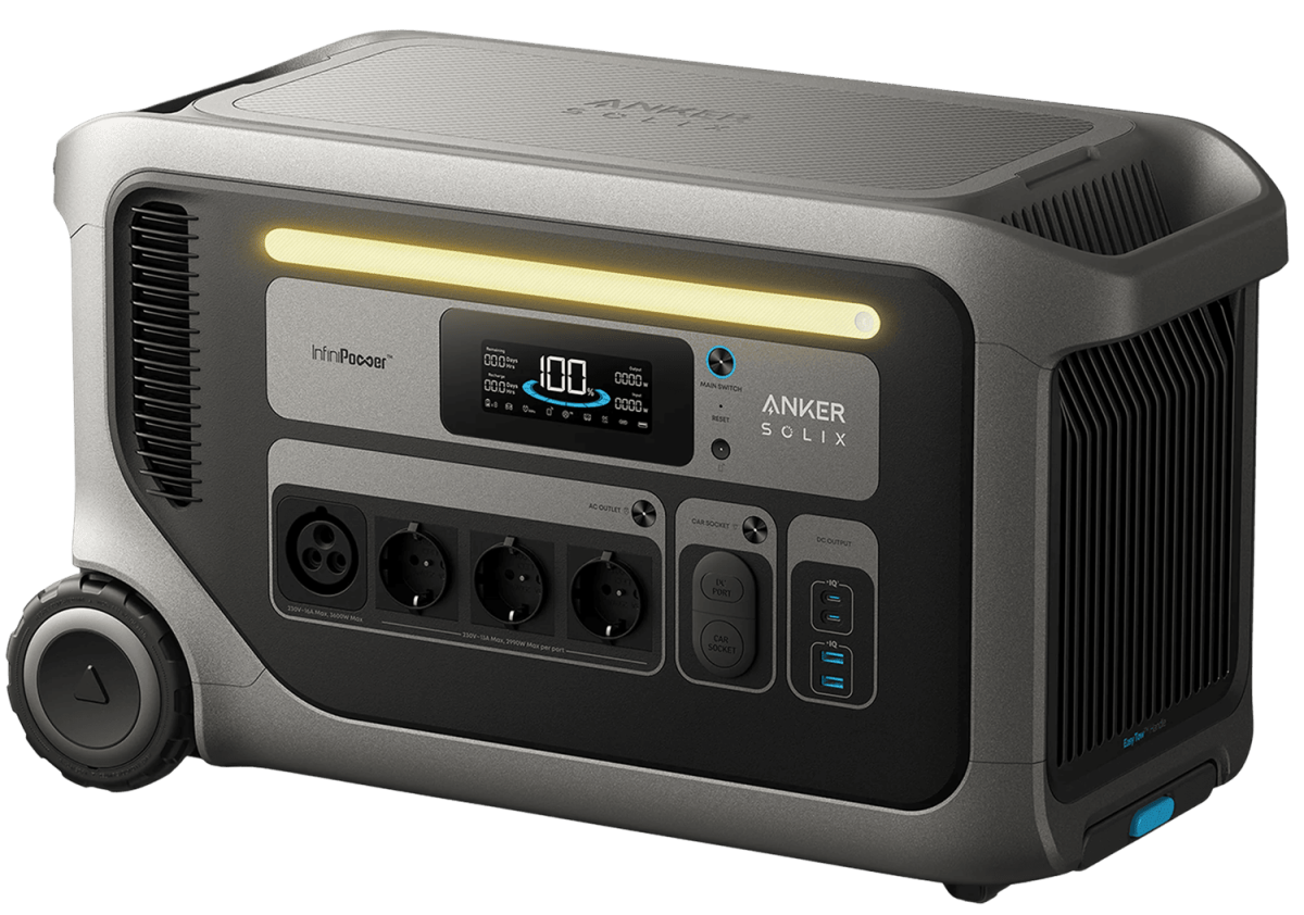Зарядна станція ANKER SOLIX F3000 - 3072Wh/AC 3600W/100W 2xPD/2xUSB/2xCar/MPPT