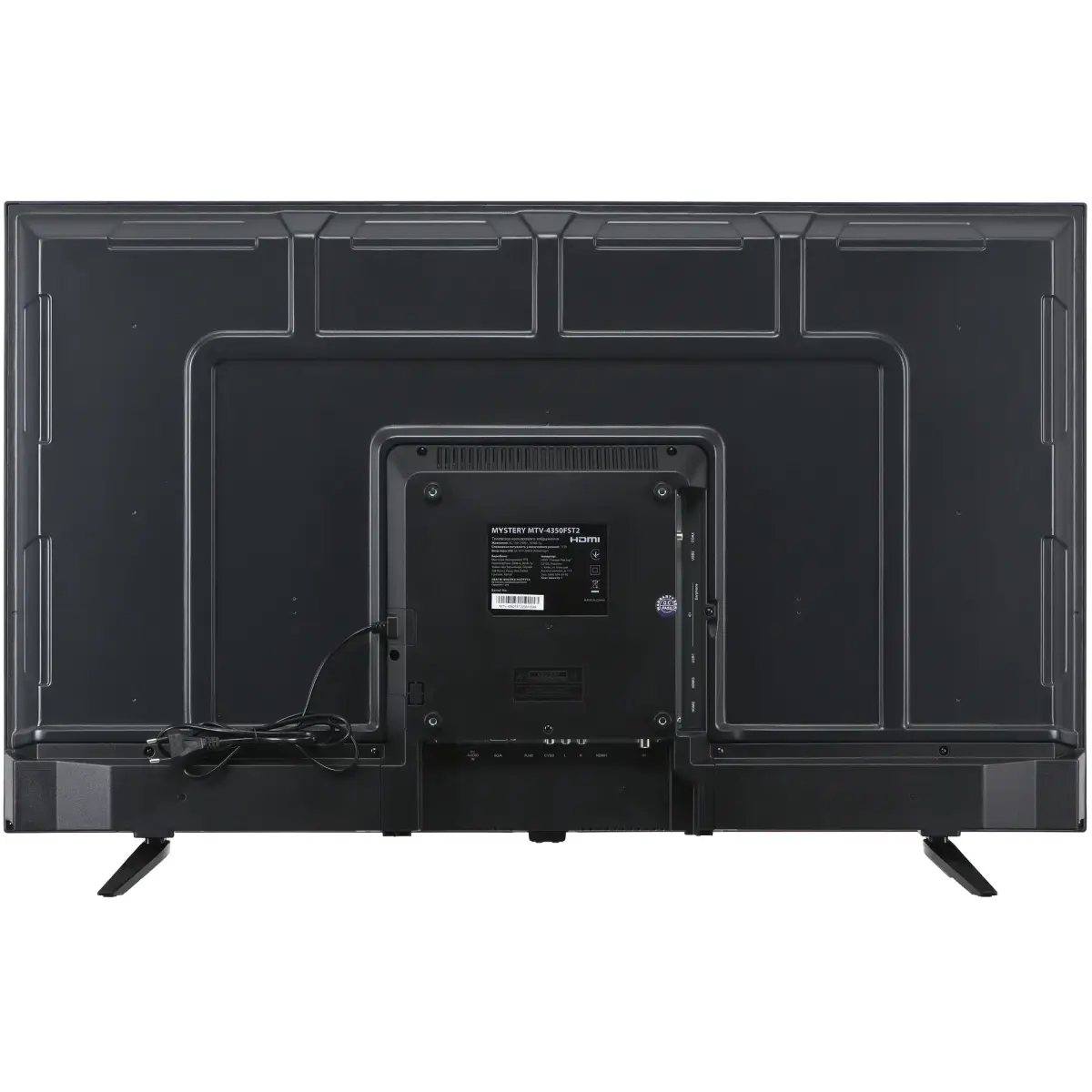 Телевiзор 43 Mystery MTV-4350FST2 Full HD/Smart/Android 11/2xUSB 2.0/Wi-Fi/Miracast/Black (MTV-4350FST2) (1410379)