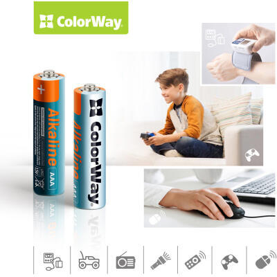 Батарейка ColorWay Alkaline Power AAA/LR03 BL 2шт