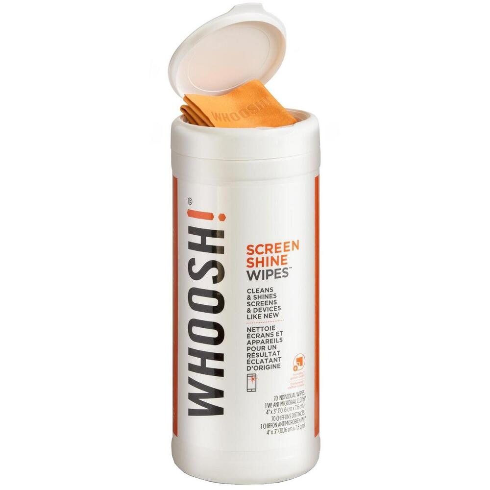 Серветки Whoosh! Screen Shine 70 WIPES + 1microfiber 14х14cm (1FGWP70ENFR/1FG70WPENFR)