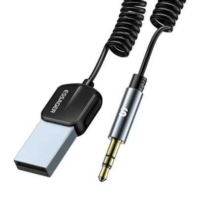 Bluetooth трансмітер Essager Lingfeng Bluetooth 5.0 Aux Adapter Car Wireless Receiver USB (EBT-LF01-
