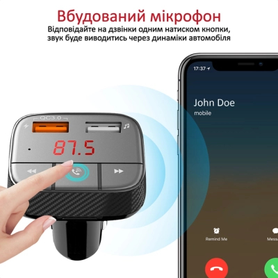 FM-трансмітер Promate SmarTune-2+ Black