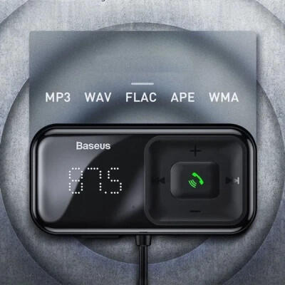 FM модулятор Baseus T Shaped S-16 2 х USB Type-A, microSD, AUX Black (CCMT000201) (1726740)