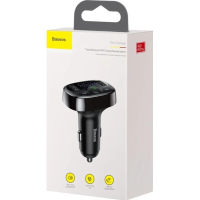 FM модулятор Baseus T Shaped S-09A 2 х USB Type-A, microSD Black (CCMT000001)