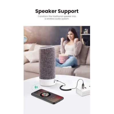 Bluetooth трансмітер Ugreen Bluetooth 5.0 Aux with mic CM309 UGREEN Black (70601)