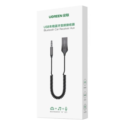 FM модулятор Ugreen Bluetooth 5.0 Aux with mic CM309 UGREEN Black (70601)