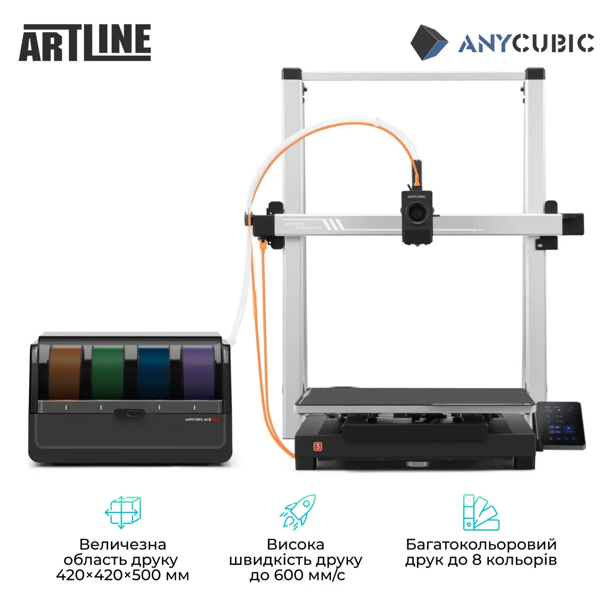 3D-принтер Anycubic Kobra 3 Max Combo (KB3MBKOA-O/DSHZBK0D-0)