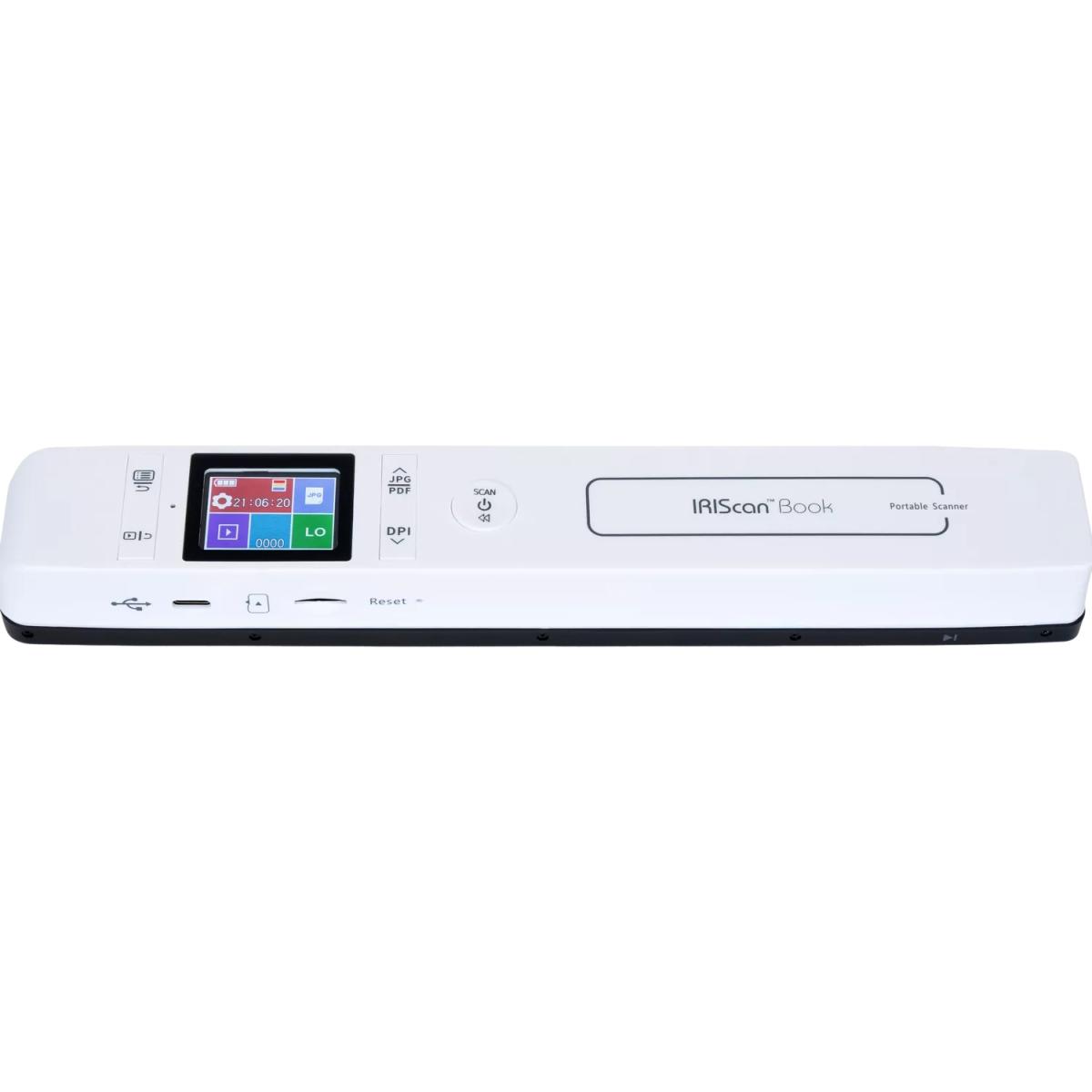 Сканер A4 Canon IRIScan Book 7 (1050dpi, USB, microSD, 15стор/хв, портативний, білий) (464669)
