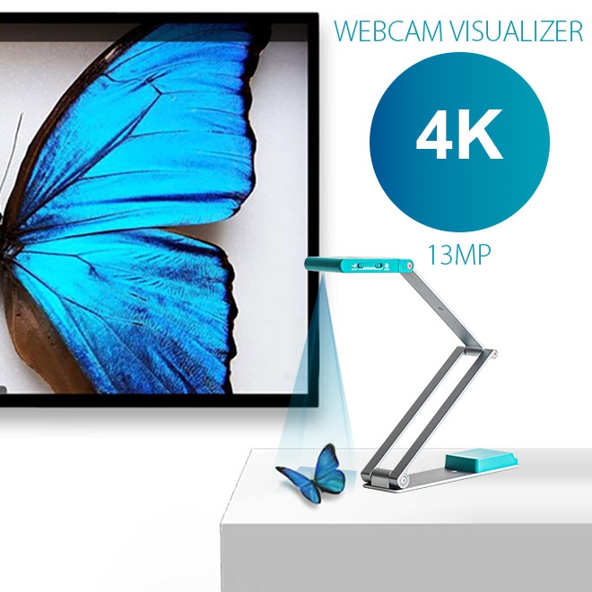 Сканер A3 Canon IRIScan Visualizer 7 (13MP 4K UltraHD MIC 4-in-1 USB книжковий блакитний) (464412/4430V326)