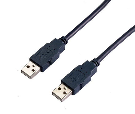 Кабель USB 2.0 AM-AM, 1.0 м, чорний (B00598)