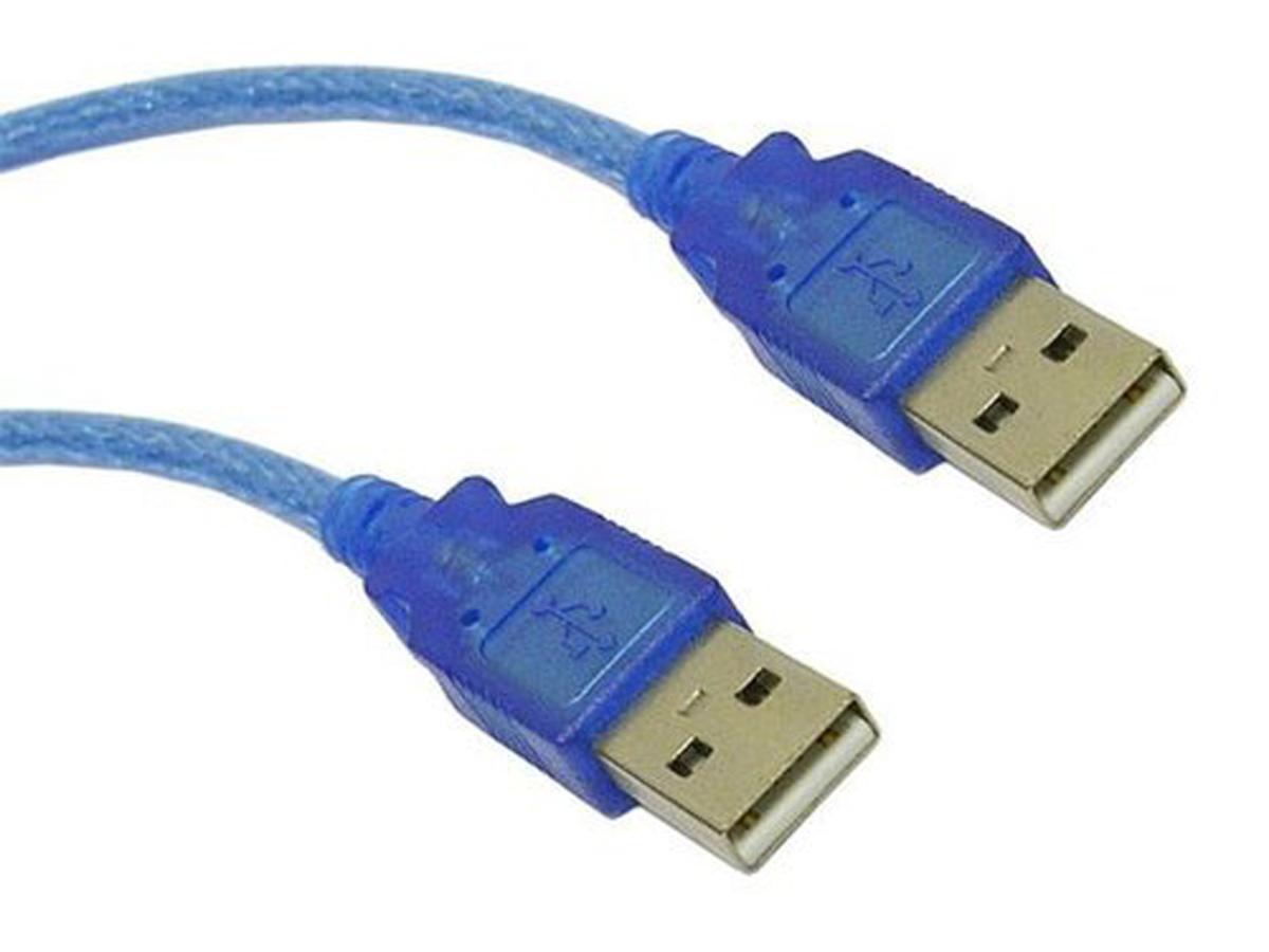 Кабель USB 2.0 AM-AM, 1.5 м, синій (S0582)