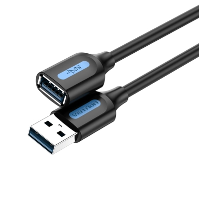 Дата кабель USB 3.0 AM/AF 2.0m black Vention (CBHBH)