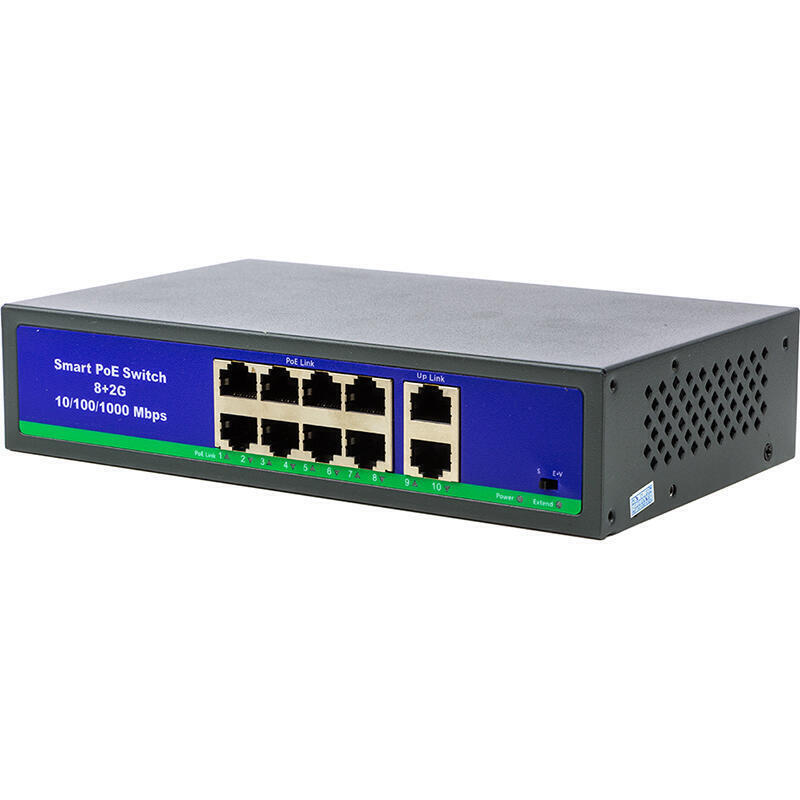 PoE комутатор 8ch 100Mbps+2G uplink (POE802L) (1820510)