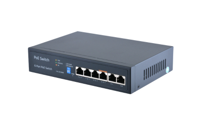 POE Watchdog комутатор FoxGate S6004P-E2-AI-BT (60W) [FE: 4 x POE + 2 x RJ-45]