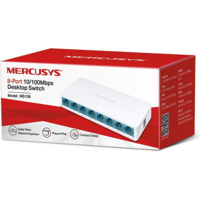 Комутатор мережевий Mercusys MS108