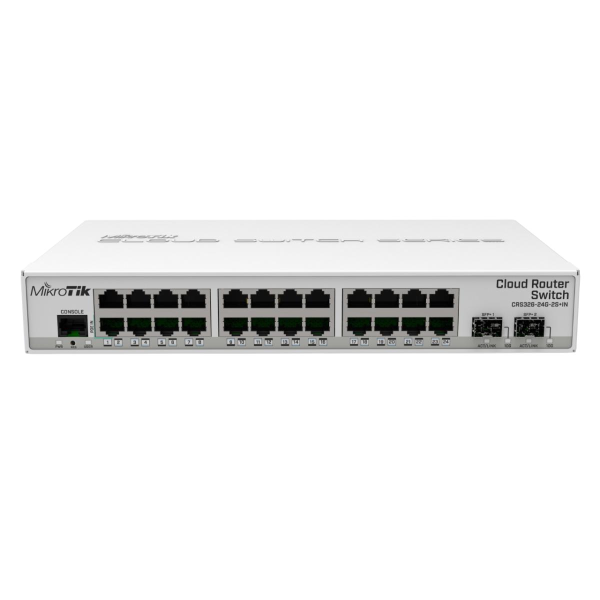 Комутатор MikroTik CRS326-24G-2S+IN