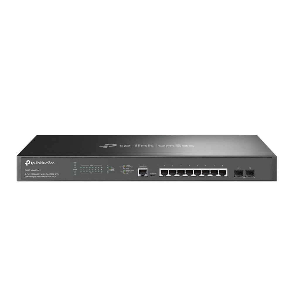 JetStream 8-портовий 2.5GBASE-T та 2 SFP+ портами  10GE керований комутатор 2 рівня з 8 портами PoE+  SG3210XHP-M2 TP-LINK (SG3210XHP-M2) (1838380)