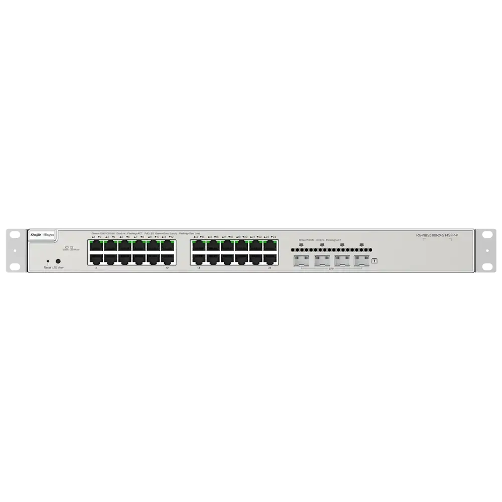 24-портовий гігабітний L3 керований POE (Ruijie Reyee RG-NBS5200-24GT4XS-P) (1638189)