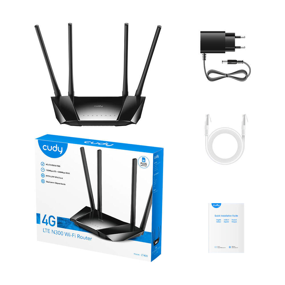 WiFi 5 Mesh 4G LTE-маршрутизатор Cudy LT400 CAT4 (1736737)