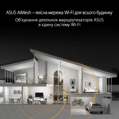Маршрутизатор ASUS TUF-AX3000 V2  (90IG0790-MO3B00)