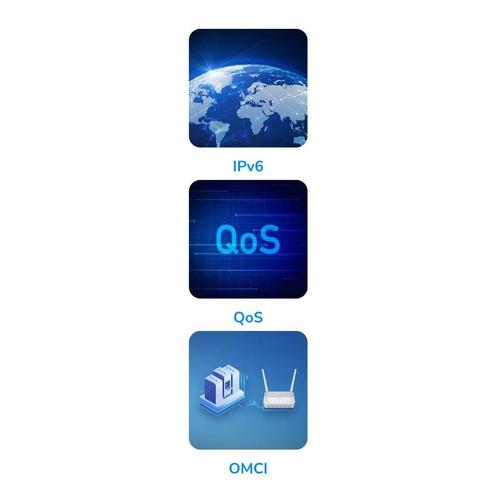 GPON WiFi 5 маршрутизатор Cudy GP1200 гігабітний дводіапазонний, 1 PON Port/4 Gigabit RJ45 (1742255)