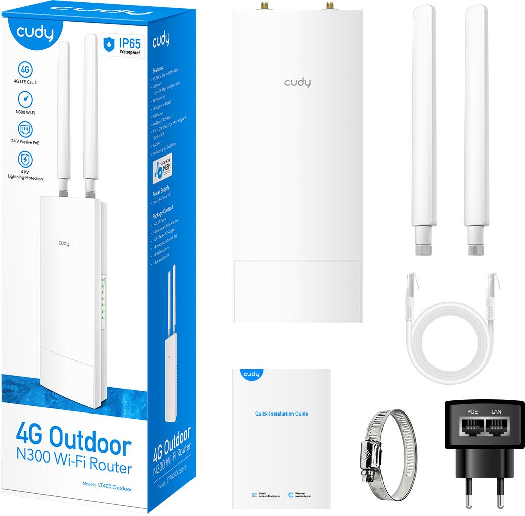 Маршрутизатор Cudy LT400 Outdoor, 4G LTE Cat 4 N300 Wi-Fi Router (LT400 Outdoor) (1785473)