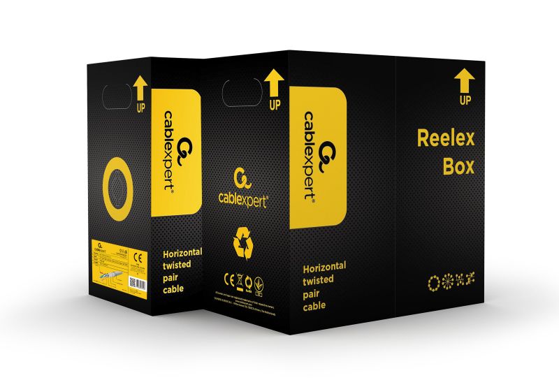 CAT5e, одножильна, для зовнішнього застосування, мідь (AWG24), екранована фольгою, 305 м Cablexpert (FPC-5051GE-SO-OUT)