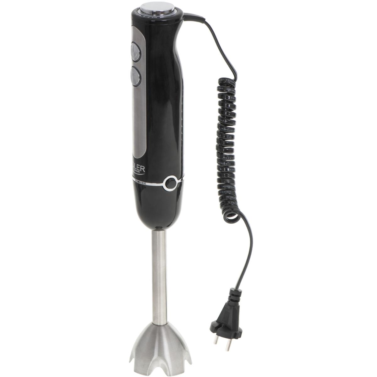 Блендер Adler AD 4625 black ручний/ 1500Вт/ 5 швидк./ без чаші/ Turbo/ чорний (AD4625B)