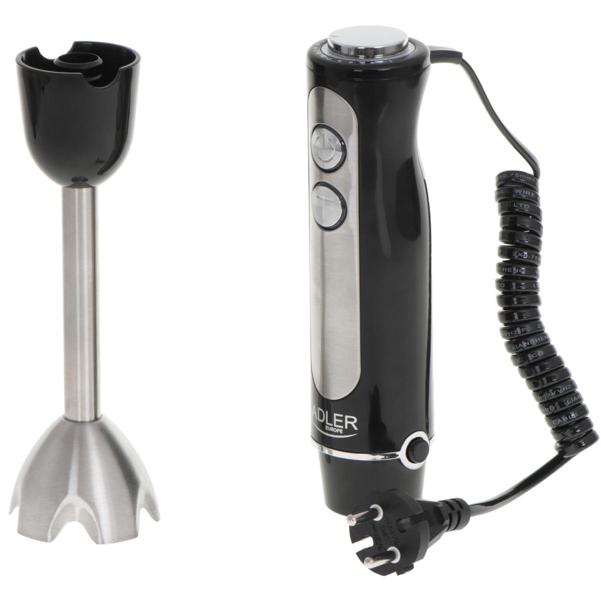 Блендер Adler AD 4625 black ручний/ 1500Вт/ 5 швидк./ без чаші/ Turbo/ чорний (AD4625B)